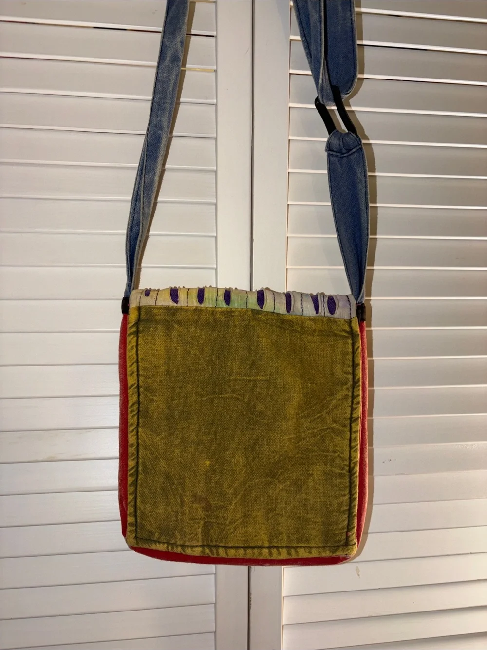 India Boutique 100% Cotton Colorful Boho Panels Crossbody with Adjustable Strap